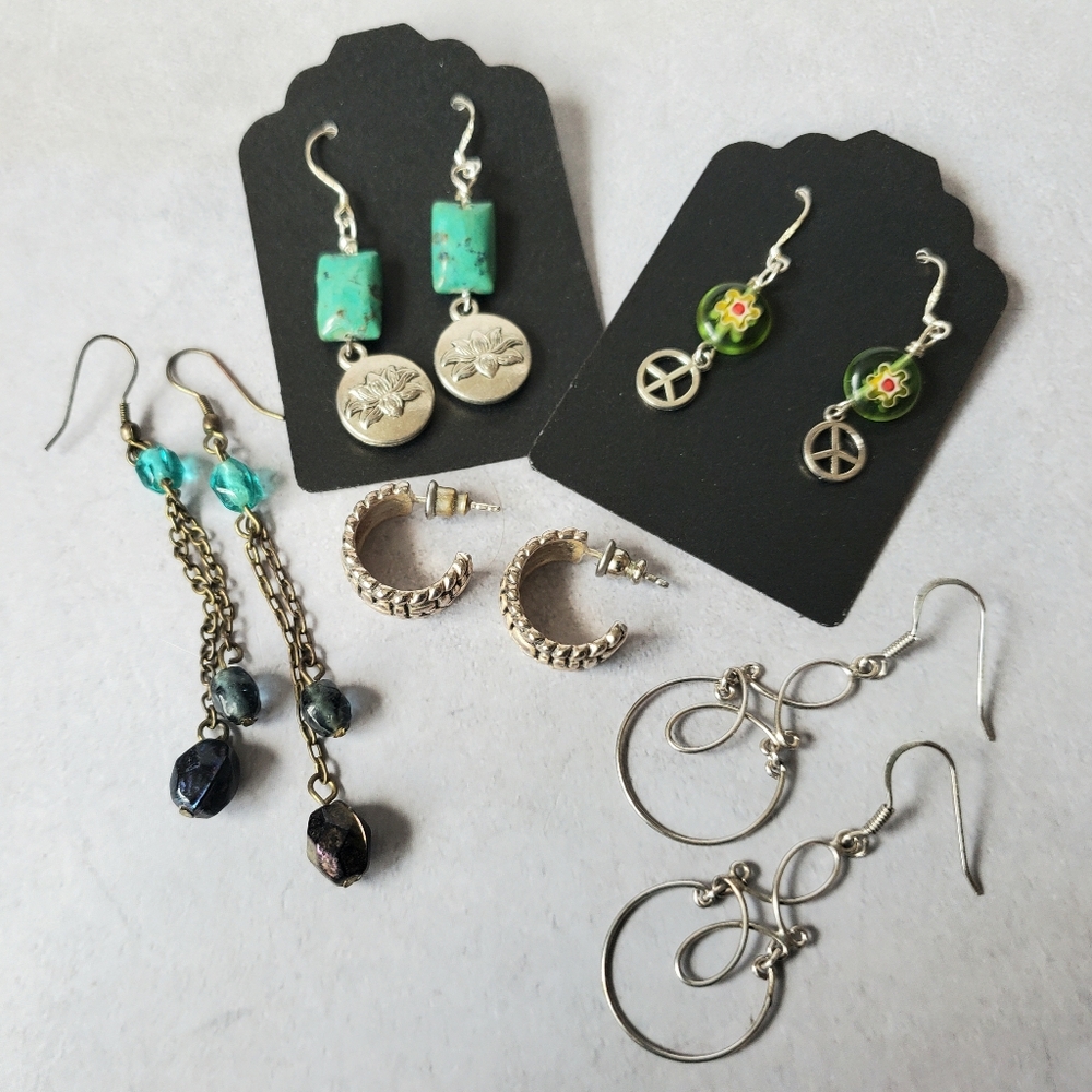 Five Pairs of Earrings
